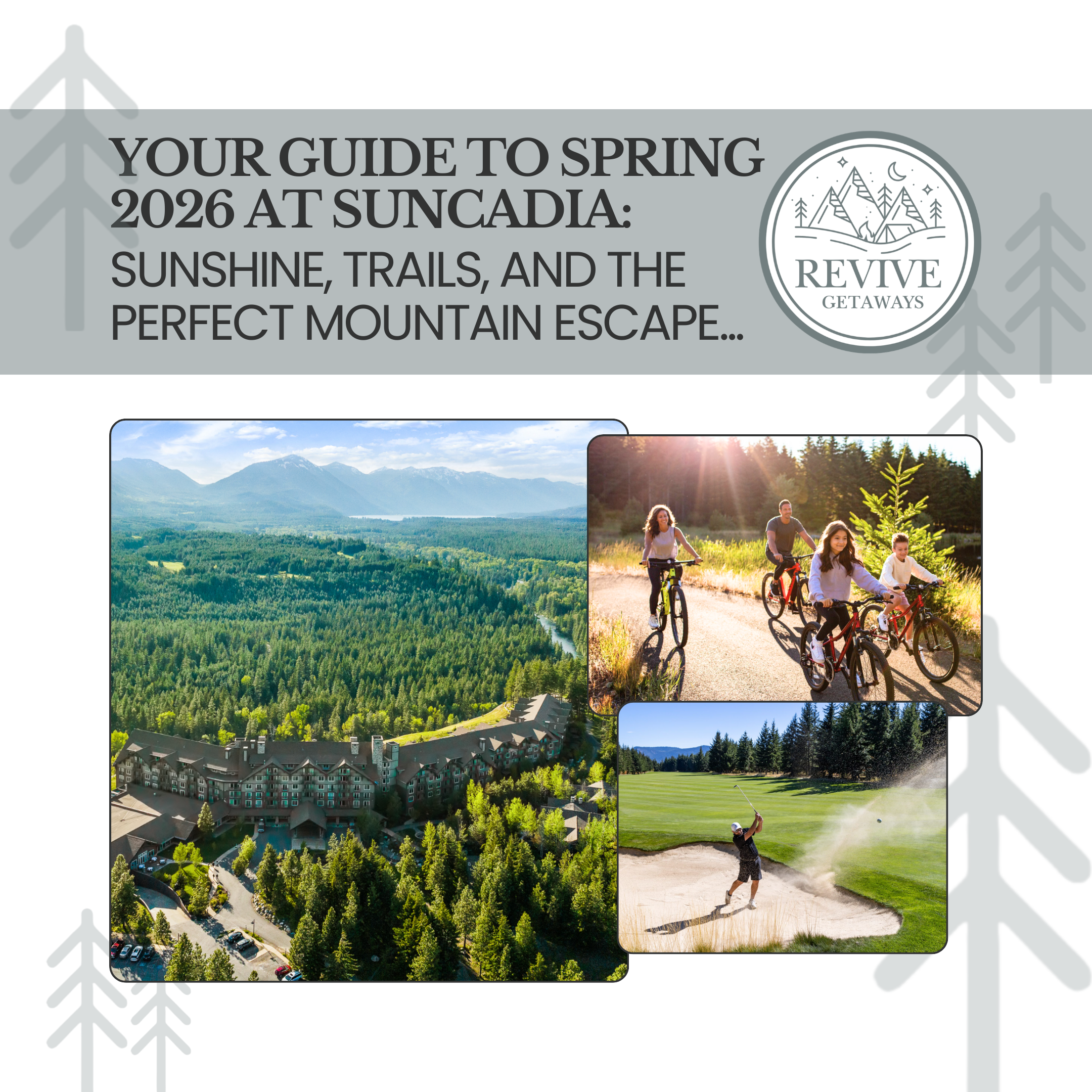 Aerial view of Suncadia Resort in Cle Elum Washington during spring with green forests, golf courses, and mountain views.