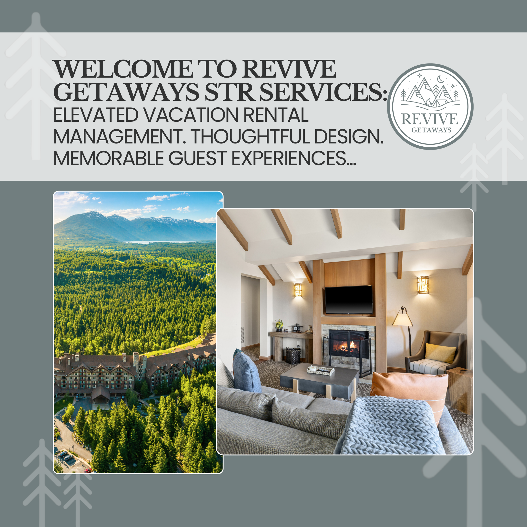 Revive Getaways provides Airbnb co-hosting, vacation rental management, interior design, marketing, and consulting services for short-term rental owners looking to maximize bookings and create exceptional guest experiences.